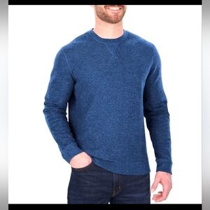 Member's Mark Men's Crewneck Pullover Blue Indigo Brushed For Softness